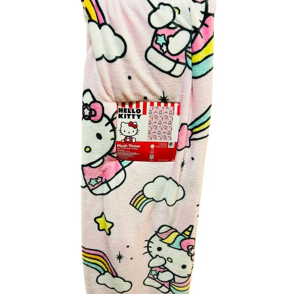 Hello kitty Easter bundle basket, soft and adorable pink unicorn throw 50 x 70 - Picture 2 of 8